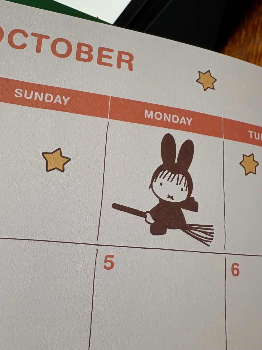 miffy 2027 Monthly Planner – Yellow Stripe with Color Blocks